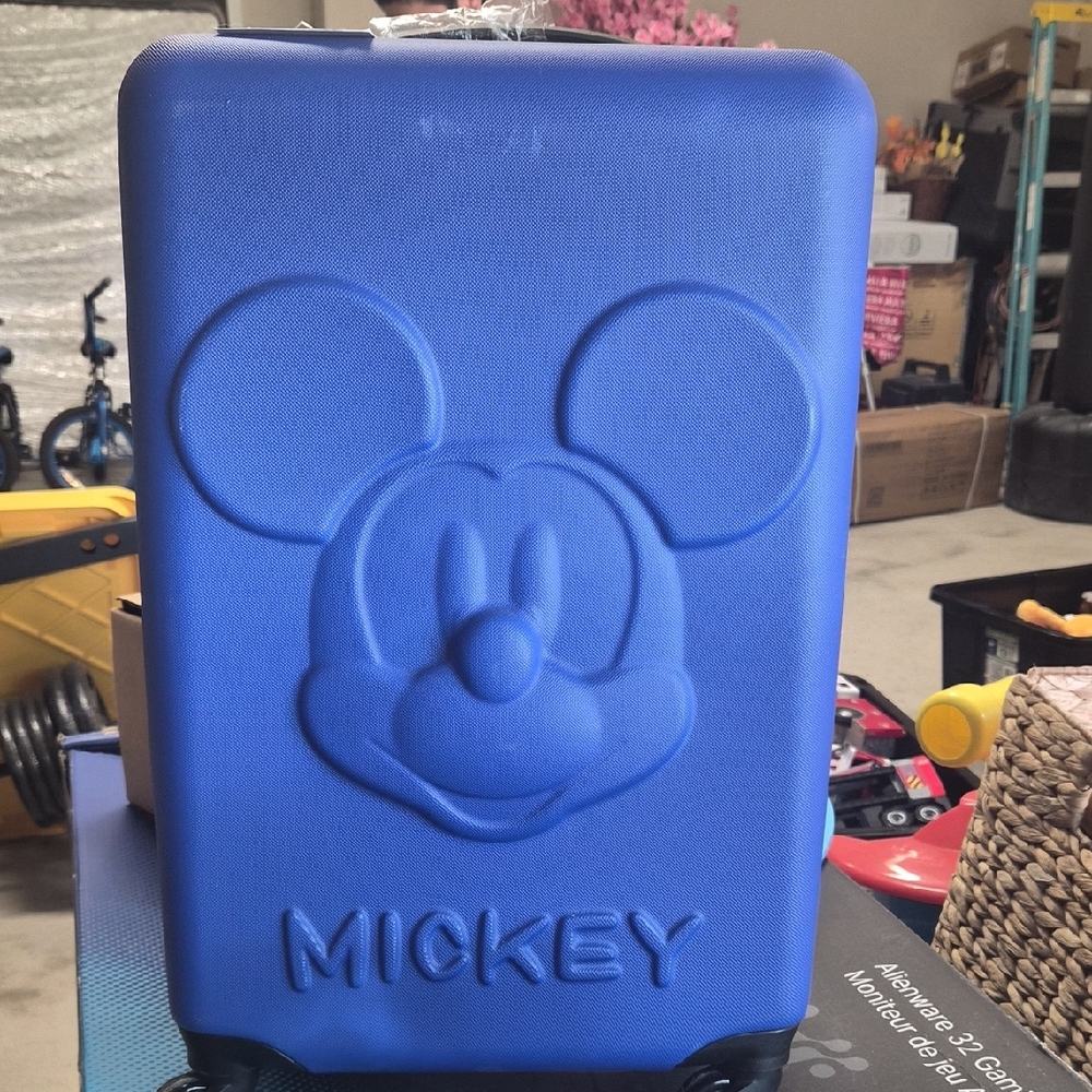 Mickey Mouse Blue Kids Rolling Suitcase